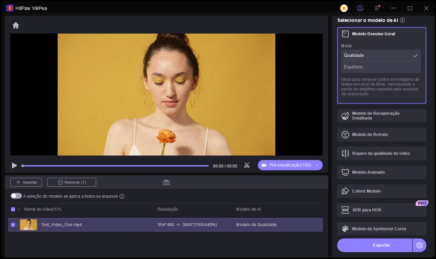 hitpaw é um melhorador de vídeo com IA